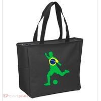 Brazil Flag Soccer Jersey Brasil Futbol Tote Bag thumb 2