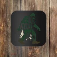 Bigfoot Forest Silhouette Retro Cryptid Wilderness Coaster thumb 0