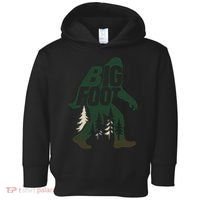 Bigfoot Forest Silhouette Retro Cryptid Wilderness Toddler Hoodie thumb 0