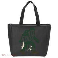 Bigfoot Forest Silhouette Retro Cryptid Wilderness Tote Bag thumb 0