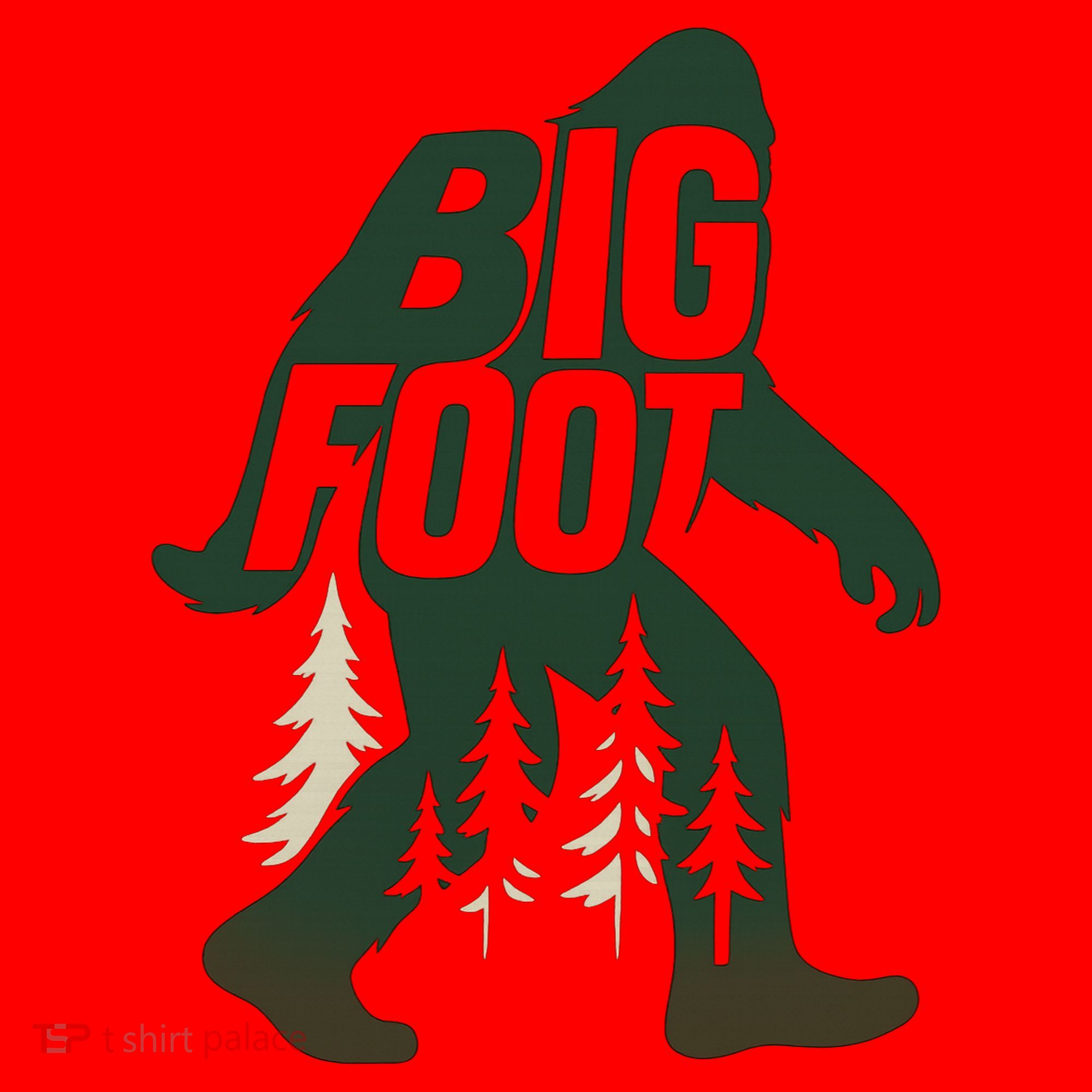 Bigfoot Forest Silhouette Retro Cryptid Wilderness Santa Hat