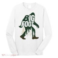 Bigfoot Forest Silhouette Retro Cryptid Wilderness Long Sleeve Shirt thumb 0