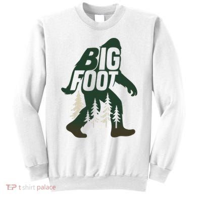 Bigfoot Forest Silhouette Retro Cryptid Wilderness Sweatshirt