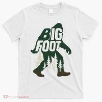 Bigfoot Forest Silhouette Retro Cryptid Wilderness T-Shirt thumb 0