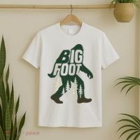 Bigfoot Forest Silhouette Retro Cryptid Wilderness T-Shirt thumb 2