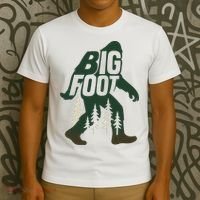 Bigfoot Forest Silhouette Retro Cryptid Wilderness T-Shirt thumb 3