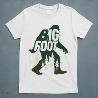 Bigfoot Forest Silhouette Retro Cryptid Wilderness T-Shirt thumb 5