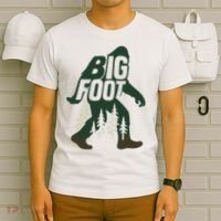 Bigfoot Forest Silhouette Retro Cryptid Wilderness T-Shirt thumb 6