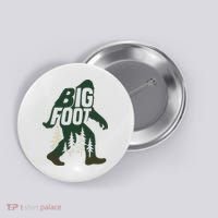 Bigfoot Forest Silhouette Retro Cryptid Wilderness Button thumb 0