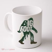 Bigfoot Forest Silhouette Retro Cryptid Wilderness Coffee Mug thumb 0