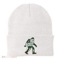 Bigfoot Forest Silhouette Retro Cryptid Wilderness Beanie thumb 0