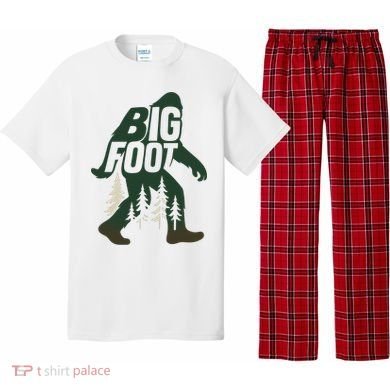 Bigfoot Forest Silhouette Retro Cryptid Wilderness Pajama Set