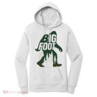 Bigfoot Forest Silhouette Retro Cryptid Wilderness Women's Hoodie thumb 0