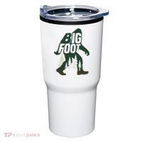 Bigfoot Forest Silhouette Retro Cryptid Wilderness Tumbler thumb 0