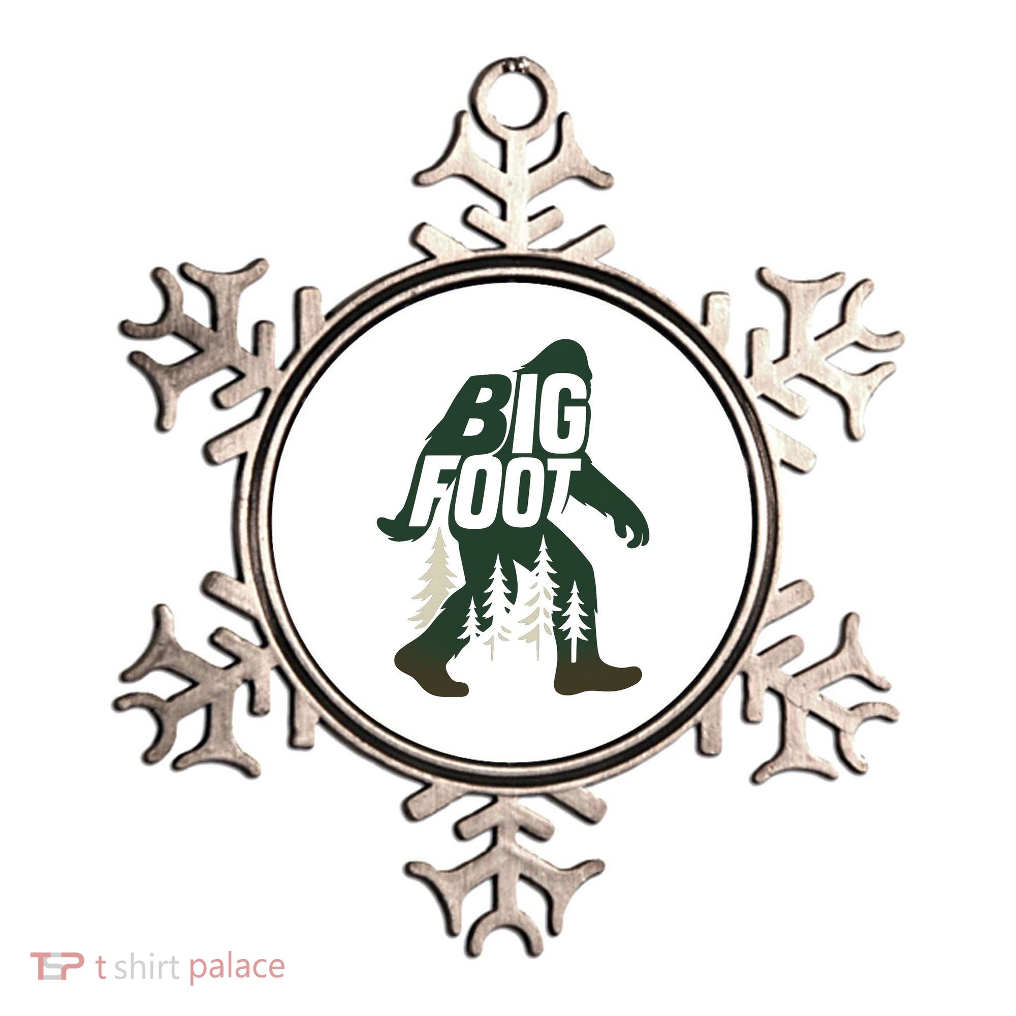 Bigfoot Forest Silhouette Retro Cryptid Wilderness Ornament