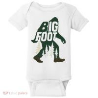 Bigfoot Forest Silhouette Retro Cryptid Wilderness Baby Bodysuit thumb 0
