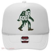 Bigfoot Forest Silhouette Retro Cryptid Wilderness Hat thumb 0