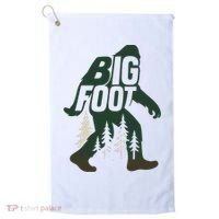 Bigfoot Forest Silhouette Retro Cryptid Wilderness Golf Towel thumb 0