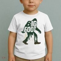 Bigfoot Forest Silhouette Retro Cryptid Wilderness Toddler T-Shirt thumb 2