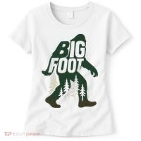 Bigfoot Forest Silhouette Retro Cryptid Wilderness Women's T-Shirt thumb 0