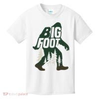 Bigfoot Forest Silhouette Retro Cryptid Wilderness Kids T-Shirt thumb 0