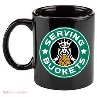 Basketball Funny Serving Buckets Great 11oz C Handle Ceramic Mug thumb 2