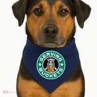 Basketball Funny Serving Buckets Great USA-Made Doggie Bandana thumb 1
