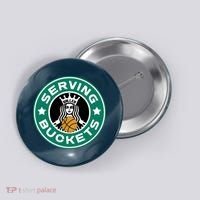 Basketball Funny Serving Buckets Great Button thumb 0