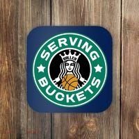 Basketball Funny Serving Buckets Great Coaster thumb 0
