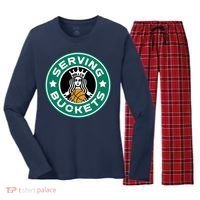 Basketball Funny Serving Buckets Great Women's Long Sleeve Flannel Pajama Set  thumb 0