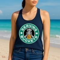 Basketball Funny Serving Buckets Great Women's Tank Top thumb 2