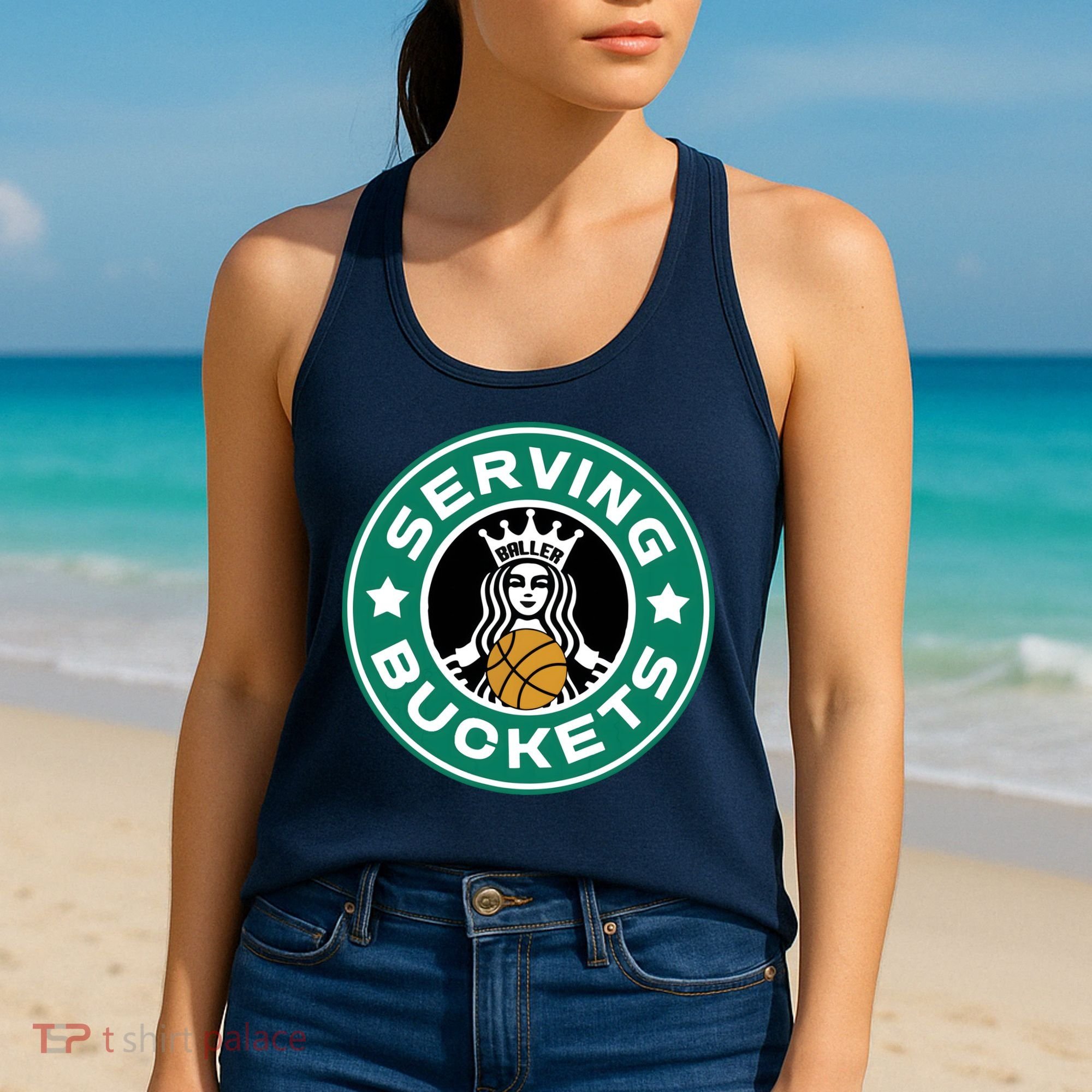 Basketball Funny Serving Buckets Great Women's Tank Top