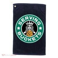 Basketball Funny Serving Buckets Great Golf Towel thumb 0