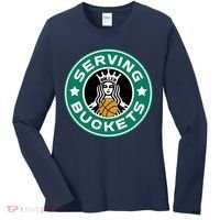 Basketball Funny Serving Buckets Great Women's Long Sleeve Shirt thumb 0