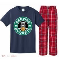 Basketball Funny Serving Buckets Great Kids Plaid Pajama Set thumb 0