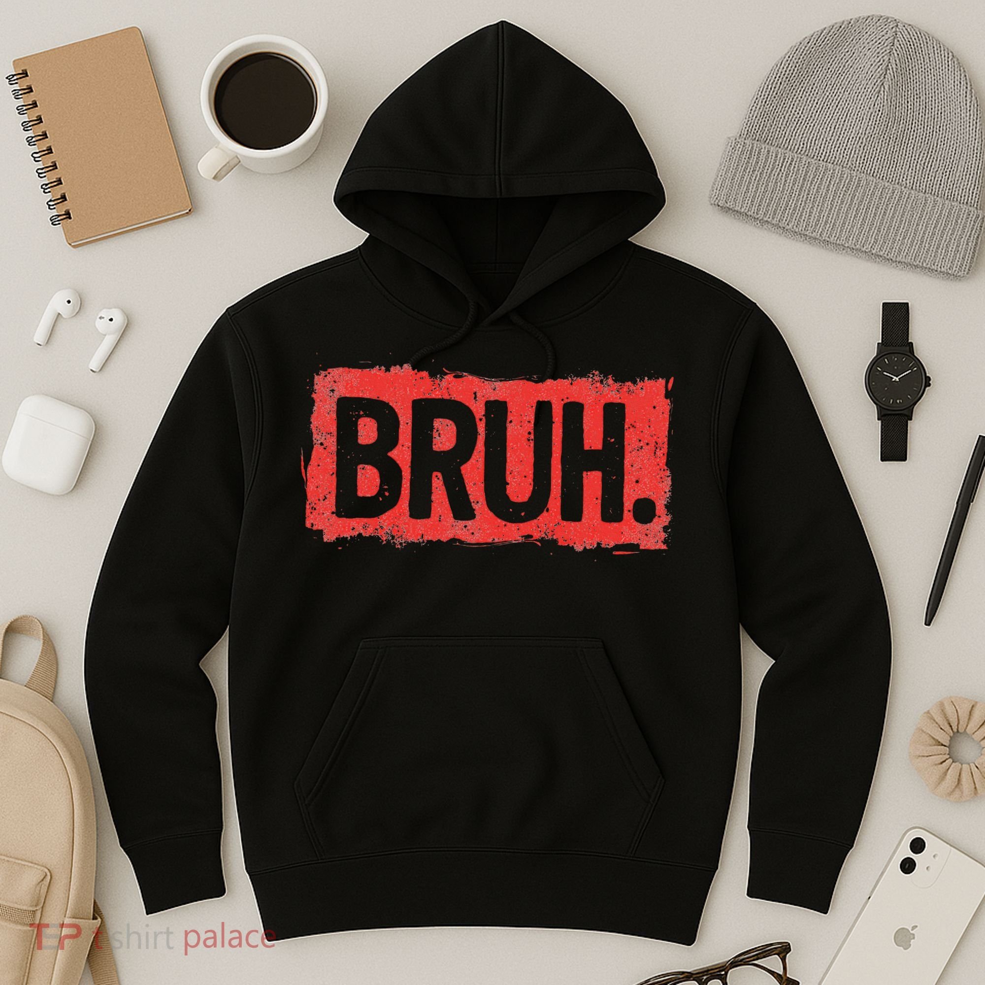 Bruh Funny Saying Meme Bro Boy Slang Hoodie
