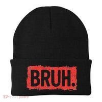 Bruh Funny Saying Meme Bro Boy Slang Beanie thumb 0