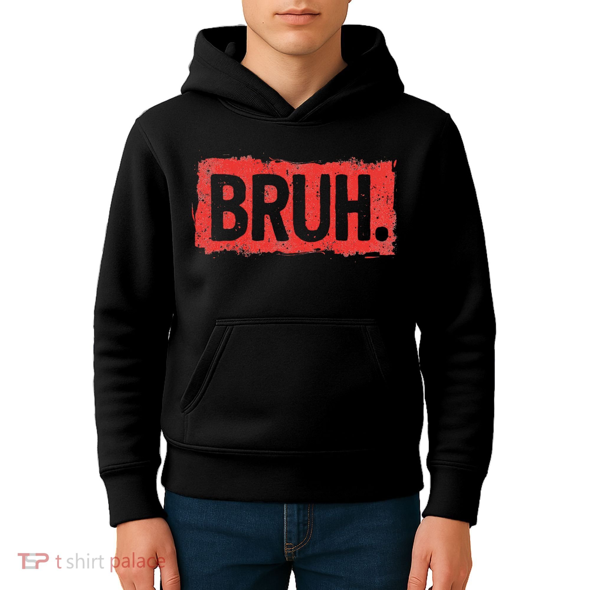 Bruh Funny Saying Meme Bro Boy Slang Kids Hoodie