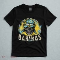 Bahamas Flag Skull Skeleton Vintage Country Cruise Family T-Shirt thumb 5