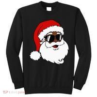 Black Funny Santa Claus Sunglasses Christmas Xmas Sweatshirt thumb 0