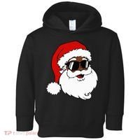 Black Funny Santa Claus Sunglasses Christmas Xmas Toddler Hoodie thumb 0