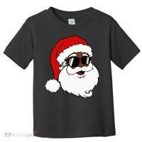 Black Funny Santa Claus Sunglasses Christmas Xmas Toddler T-Shirt thumb 0