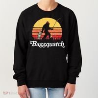 Bigfoot Fishing Shirt Funny Retro Sasquatch Dad Women's Sweatshirt thumb 0