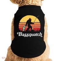 Bigfoot Fishing Shirt Funny Retro Sasquatch Dad Doggie Tank thumb 0