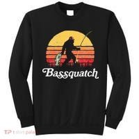 Bigfoot Fishing Shirt Funny Retro Sasquatch Dad Sweatshirt thumb 0
