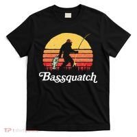 Bigfoot Fishing Shirt Funny Retro Sasquatch Dad T-Shirt thumb 0