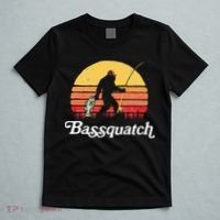 Bigfoot Fishing Shirt Funny Retro Sasquatch Dad T-Shirt thumb 5