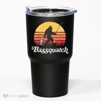 Bigfoot Fishing Shirt Funny Retro Sasquatch Dad Tumbler thumb 0