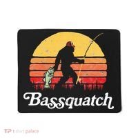 Bigfoot Fishing Shirt Funny Retro Sasquatch Dad Mousepad thumb 0