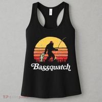 Bigfoot Fishing Shirt Funny Retro Sasquatch Dad Women's Tank Top thumb 3